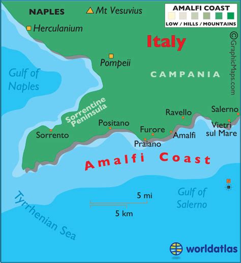 Map Of Amalfi Coast Italy
